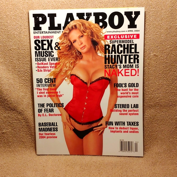 PLAYBOY * APRIL 2004 * EXCLUSIVE * SUPER MODEL RACHEL HUNTER * SEX & MUSIC ISSUE - Picture 1 of 3